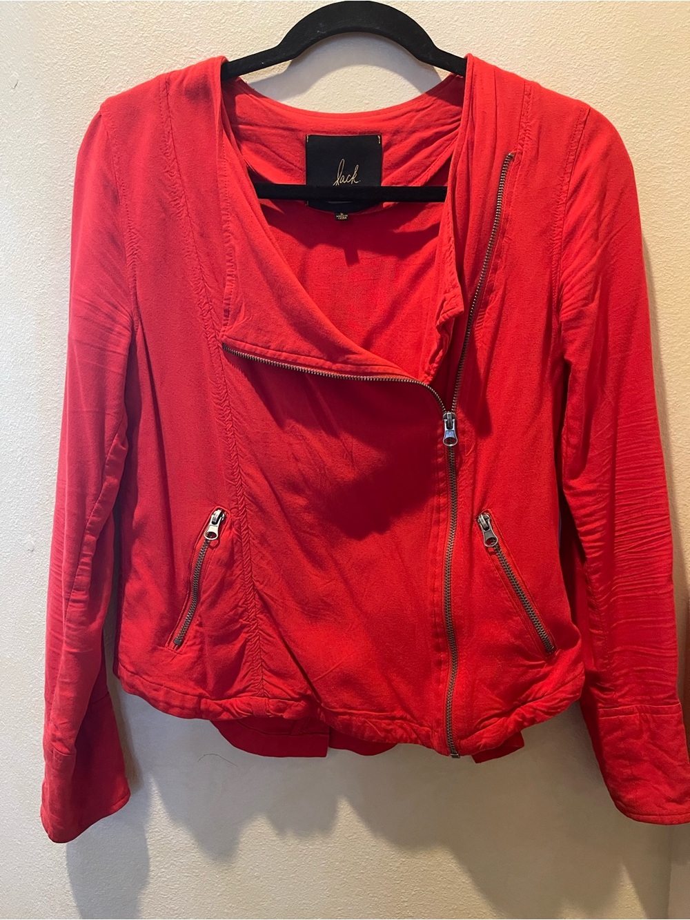 Jack by BB Dakota Red Asymmetrical Zip Moto Jack by BB Dakotaet - Women's